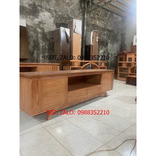 kệ hàn quốc chân cong gỗ sồi sơn 2 màu óc chó và hương vàng