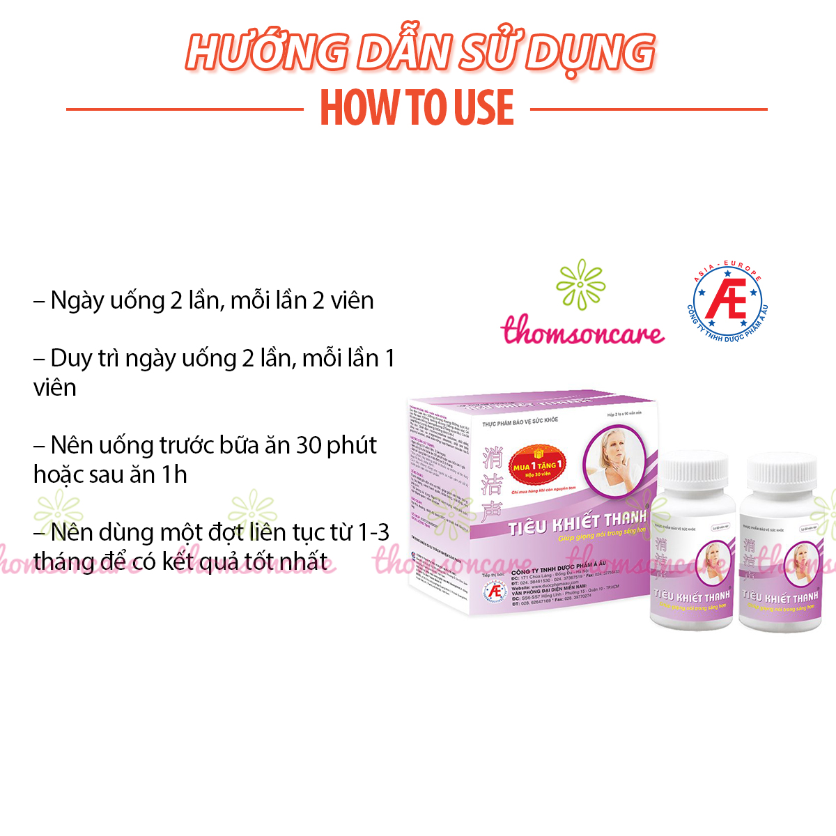 Tiêu khiết thanh - Dạng lọ Mẫu mới tiết kiệm hơn - Hỗ trợ giảm khản tiếng, đau họng từ thảo dược
