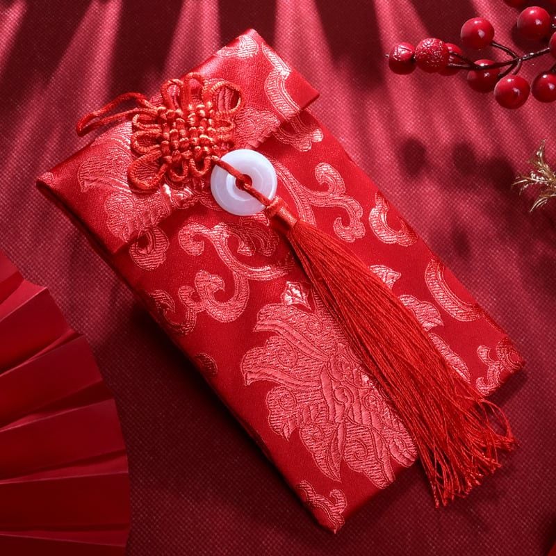Classy Phong bì vải đỏ, Bao Lì Xì, bao đựng quà , bao thư làm từ Vải Gấm Cao Cấp Tết (Giá 1 Bao) dành tặng đám cưới, tết, lễ T1819
