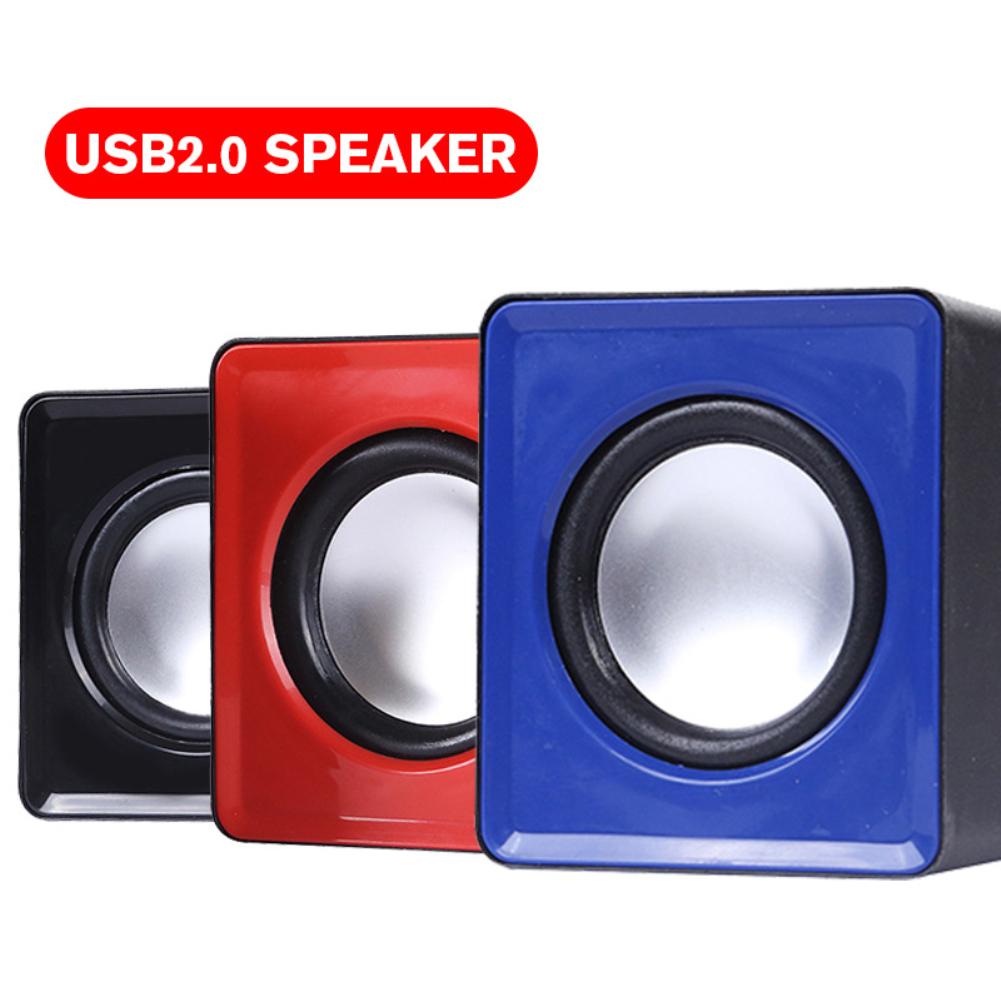 Loa máy tính mini Loa có dây USB Loa âm thanh vòm âm thanh nổi đa năng cho PC Máy tính xách tay Máy tính xách tay Nhựa Màu sắc: Có dây USB 03