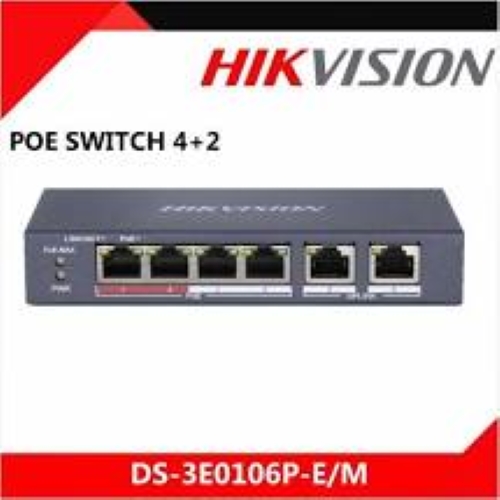 Switch mạng 4 cổng  Power Over Ethernet HIKVISION DS-3E0106P-E/M,hàng chính hãng