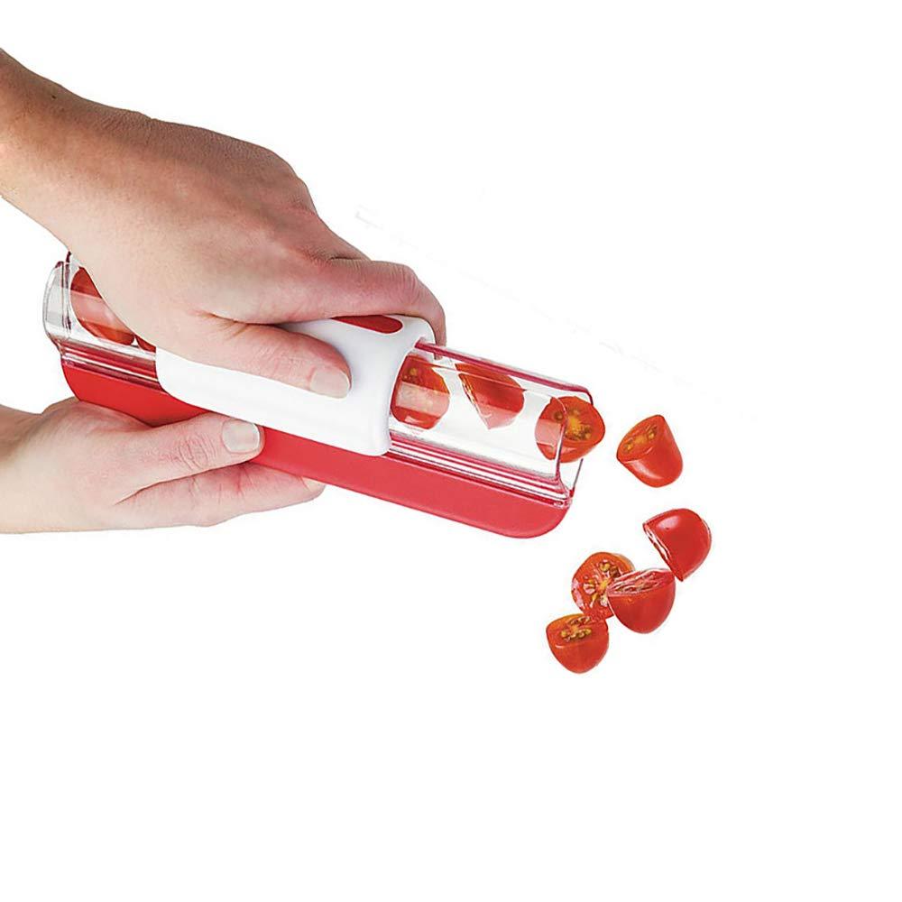 Máy cắt trái cây, cà chua/nho/máy cắt anh đào, người trợ giúp nhà bếp trang trí táo bạo