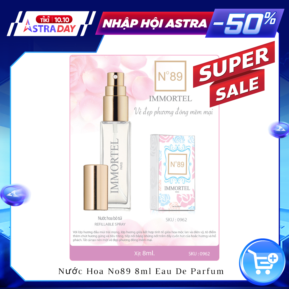 Nước Hoa IMMORTEL No89 chai xịt 8ml - Eau De Parfum