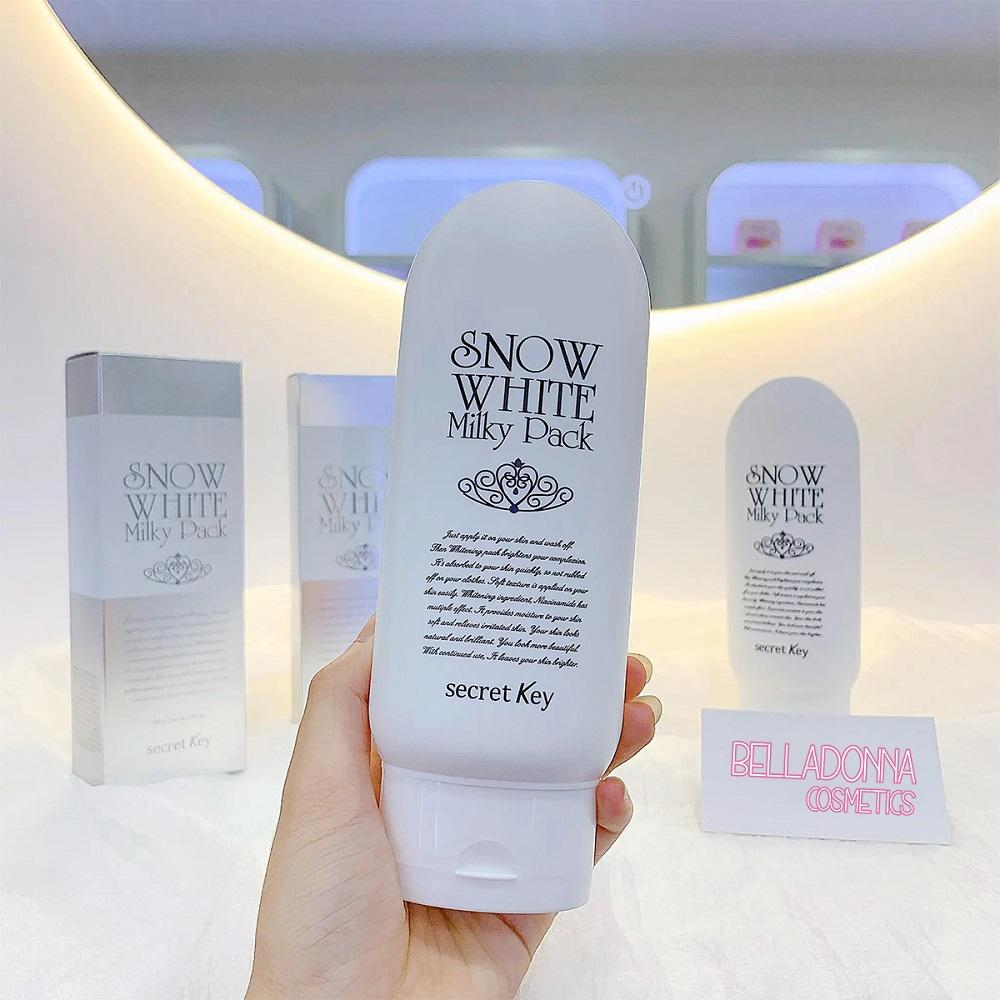 Kem tắm trắng mặt và toàn thân Secret Key Snow White Milky Pack 200g