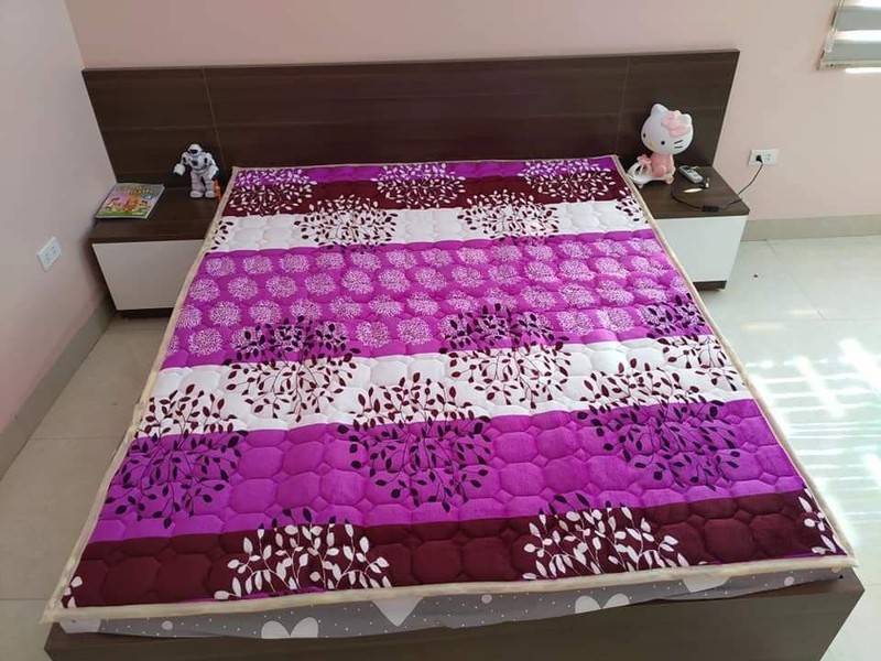 -THẢM NỈ  ĐA NĂNG NHUNG HOA TRẢI GIƯỜNG -GA TRẢI GIƯỜNG 2IN1-giao màu ngẫu nhiên