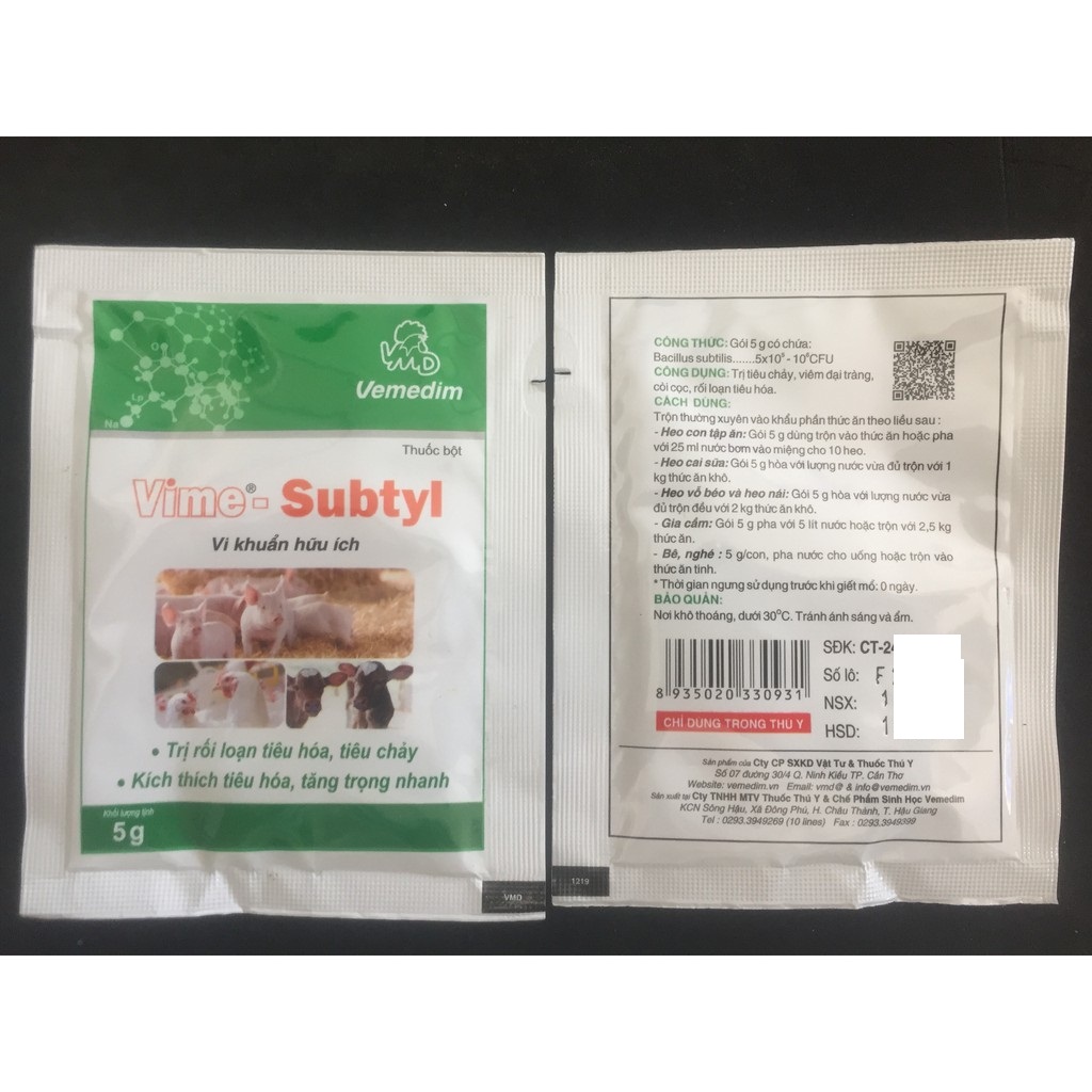 Men tiêu hóa Vime- Subtyl dành cho Chuột Hamster, Bọ Ú, Thỏ, Chim Vẹt