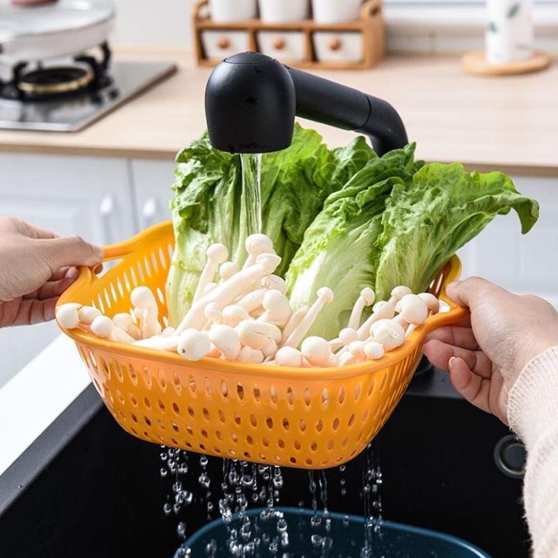 Bộ rổ nhựa 6 món kèm thau rửa cao cấp đủ size tiện dụng