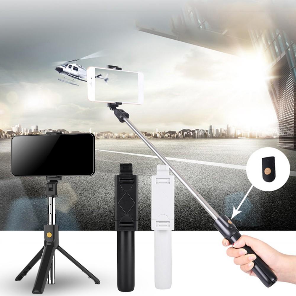 Gậy chụp ảnh tự sướng Selfiecom K07 - Tích hợp 3 chân tripod và remote bluetooth chụp từ xa