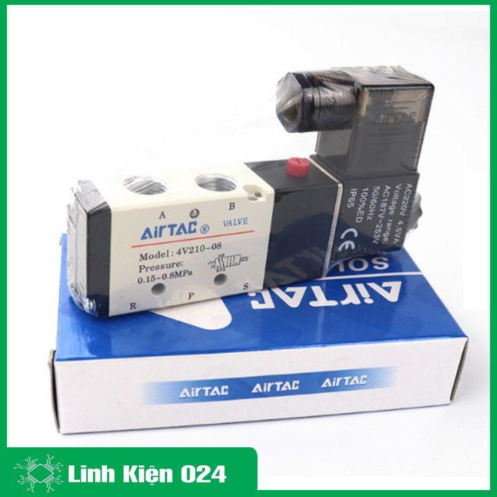 Van điện từ khí nén AIRTAC 4V210-08, van khí nén 5/2