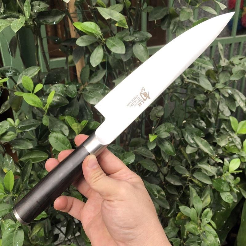 Dao thái thịt Nhật Kai dài 32cm, liền khối, sắc bén, dày 2.5li, cán gỗ, không ri