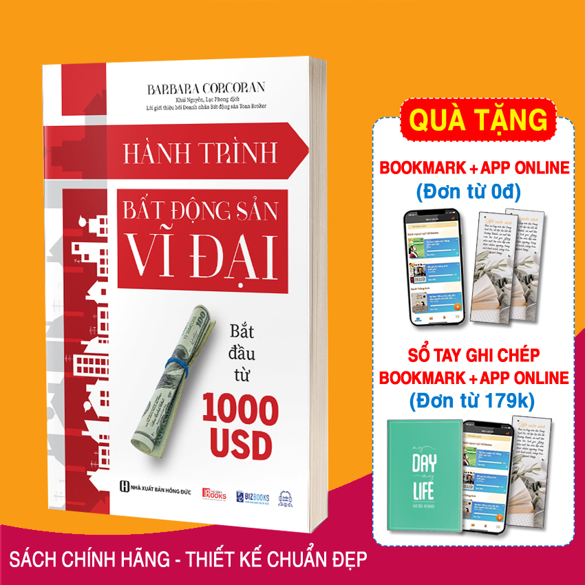 Sách Hành Trình Bất Động Sản Vĩ Đại Bắt Đầu Từ 1000 USD - Sách Học Đầu Tư Hay