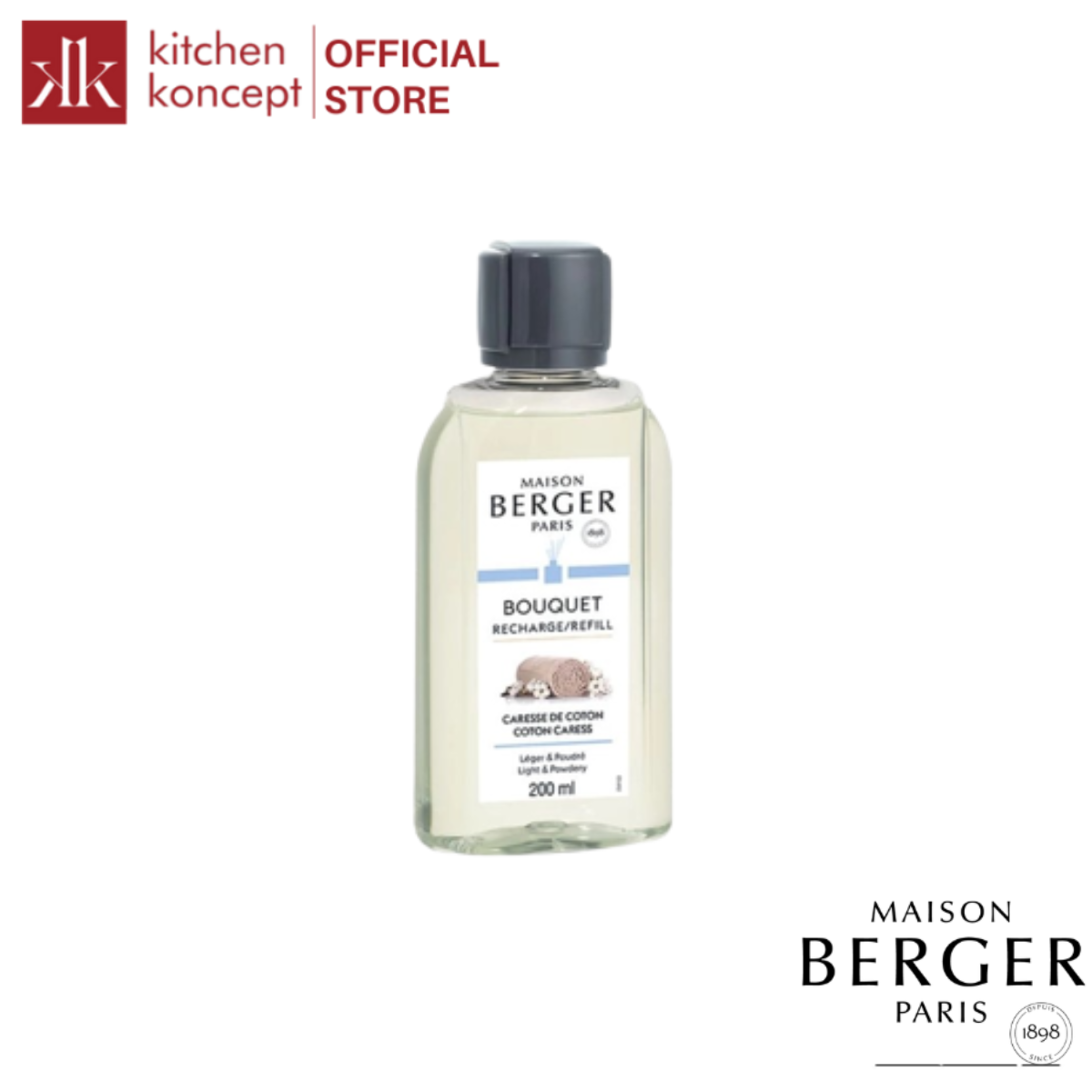 Maison Berger - Tinh dầu khuếch tán hương Cotton Caress - 200ml