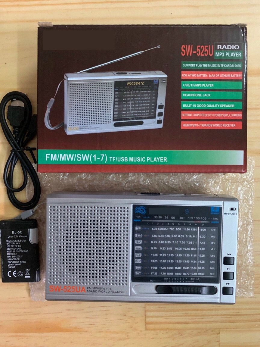 RADIO FM Đài Nghe Có Thẻ Nhớ -USB SW-525