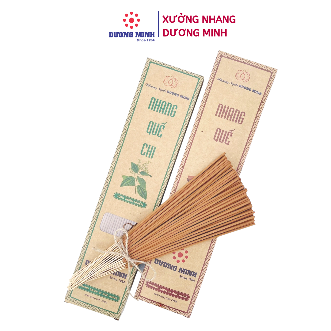 Nhang thơm thảo mộc 20cm 30cm 40cm Dương Minh nhang sạch 100% thành phần tự nhiên