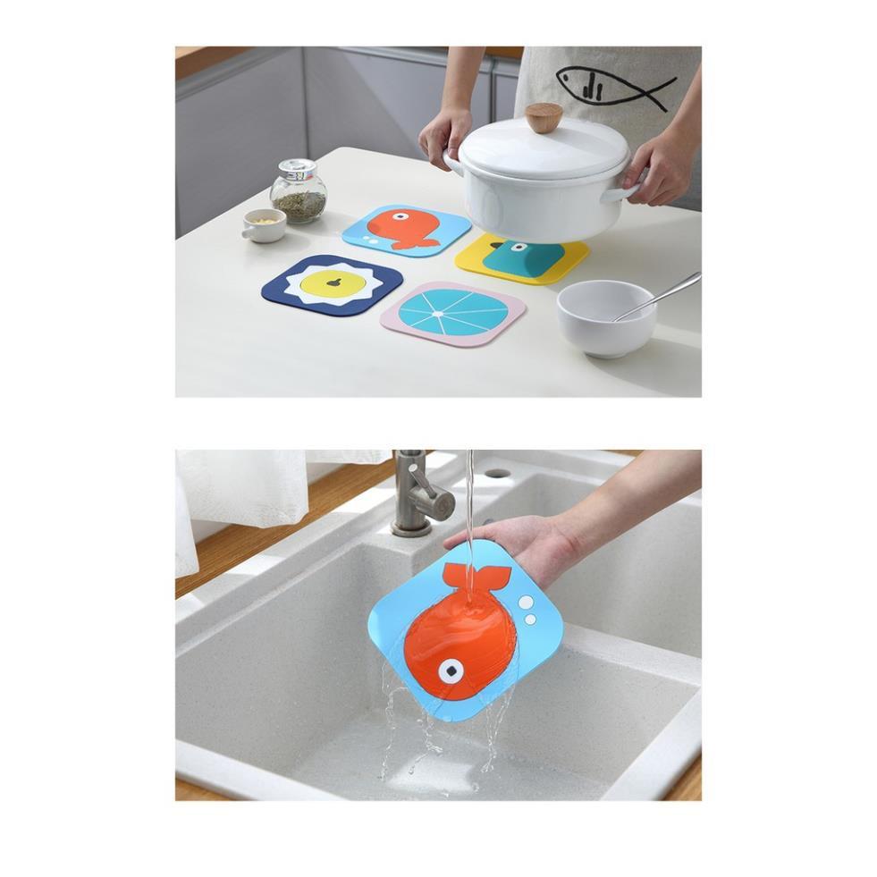 Lót nồi, lót cốc silicone hoạt hình