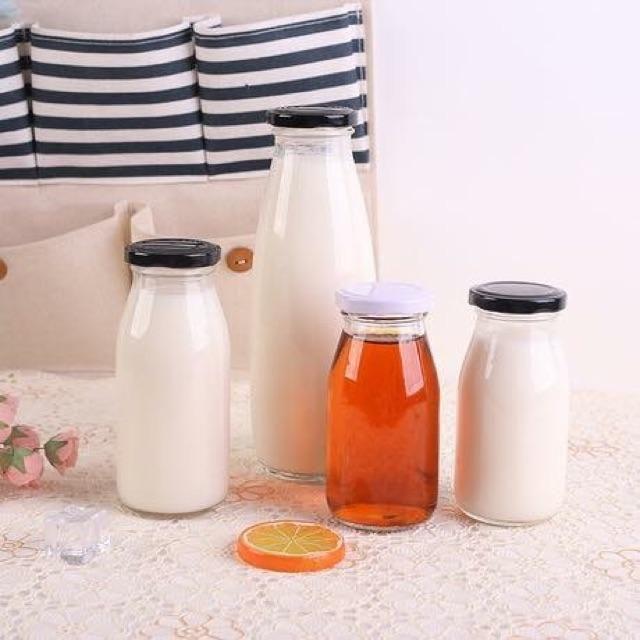 Chai thủy tinh đựng sữa, mật ong 1000ml (1 lít)
