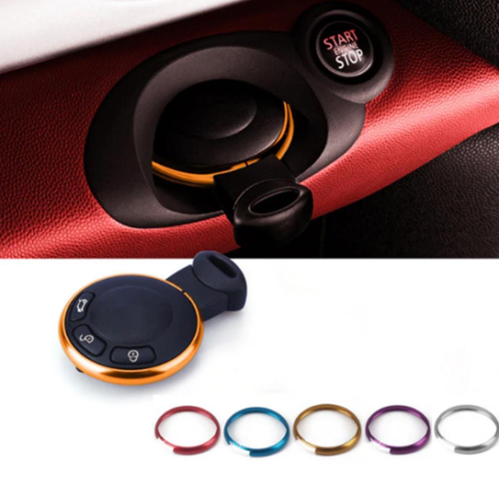 Aluminum Red Key Fob Ring Trim Chain For BMW Cooper Clubman Countryman