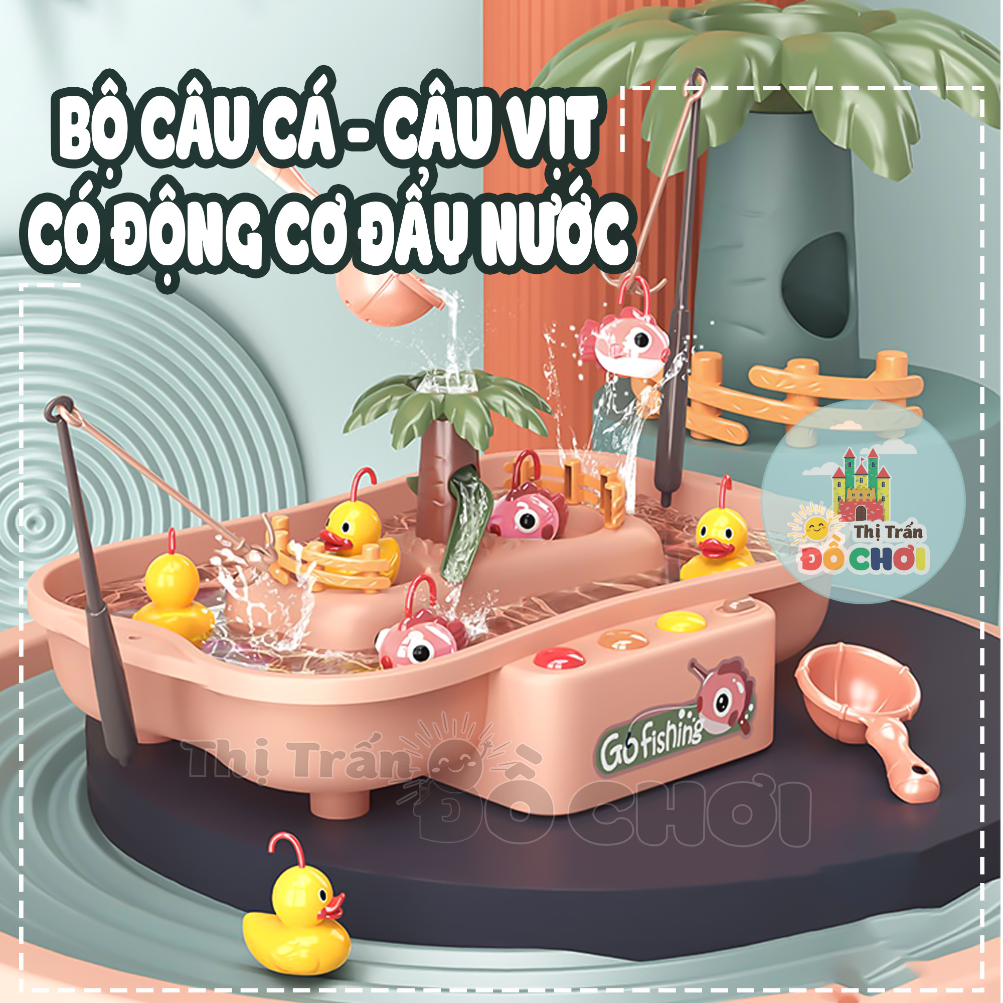 Bộ đồ chơi câu cá vòng quay có nhạc cho bé 889-193-4