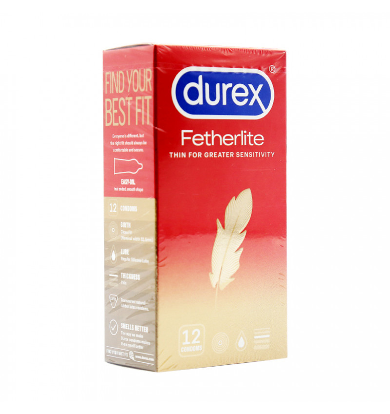 Bao Cao Su Durex Fetherlite 12s - Mỏng Trơn Ôm Khít - Nhiều Gel - Hàng Chính Hãng - Che Tên Sản Phẩm