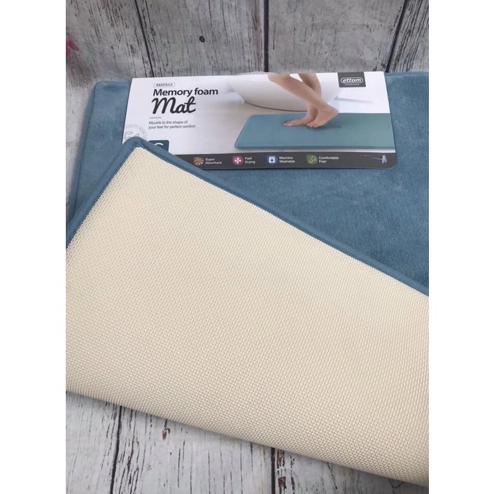 Thảm chùi chân Memory Foam Basic MAT513 Size M, 4 màu thoải mái lựa chọn