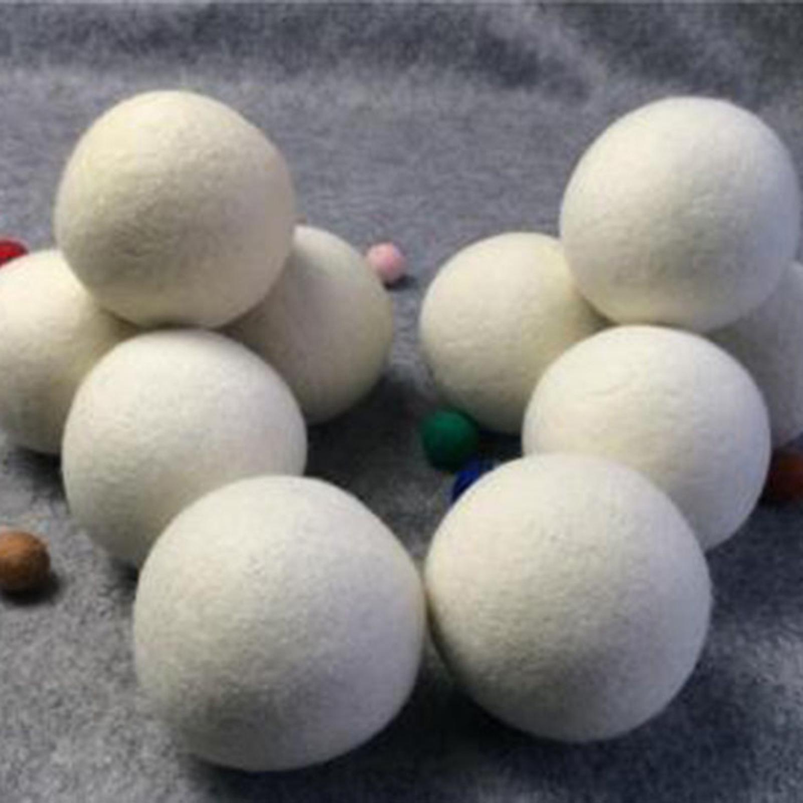 6 cái Len Balls 7CM làm mềm hút ẩm Giảm thời gian sấy có thể tái sử dụng
