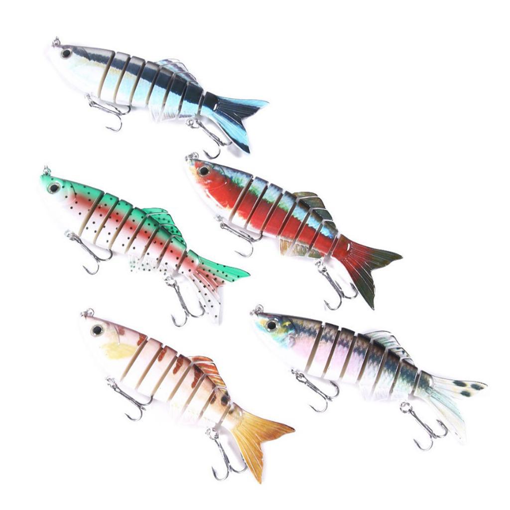 Fishing Lures Swimbait Lures Crankbaits Lifelike Multi Jointed Artificial Hard Baits with Treble Hook Fish Tackle