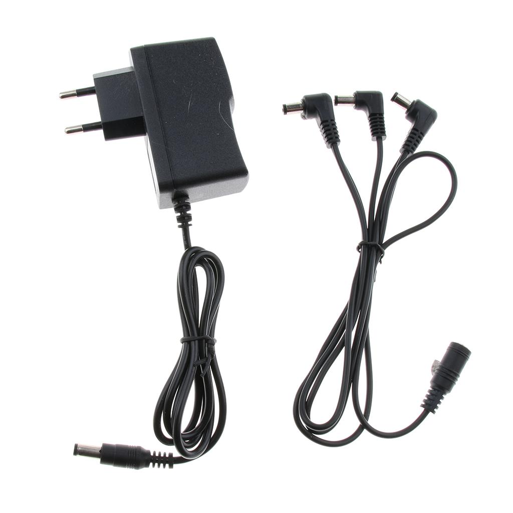 EU Standard Guitar Effector Power Supply Adapter Charger Cable Parts