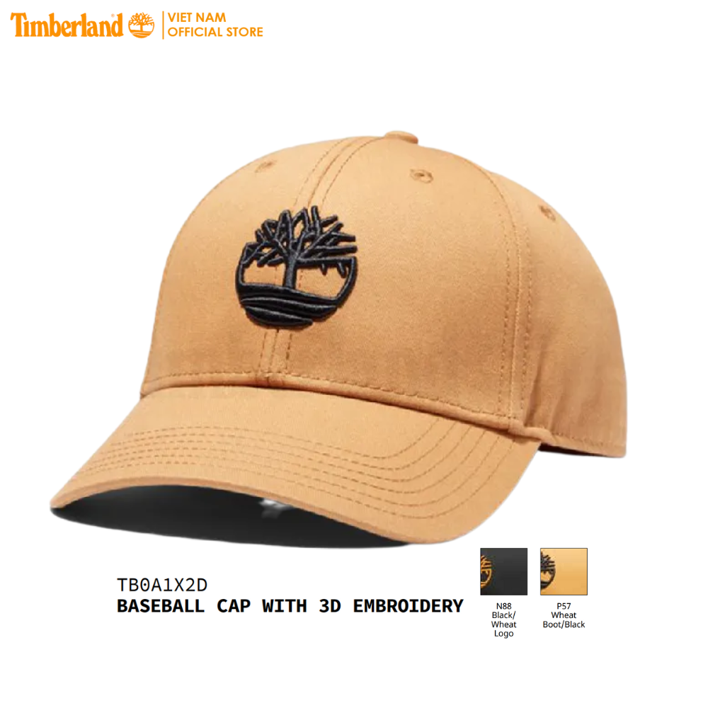 [NEW] Original Timberland Nón Lưỡi Trai Unisex Baseball Cap With 3D Embroidery TB0A1X2D