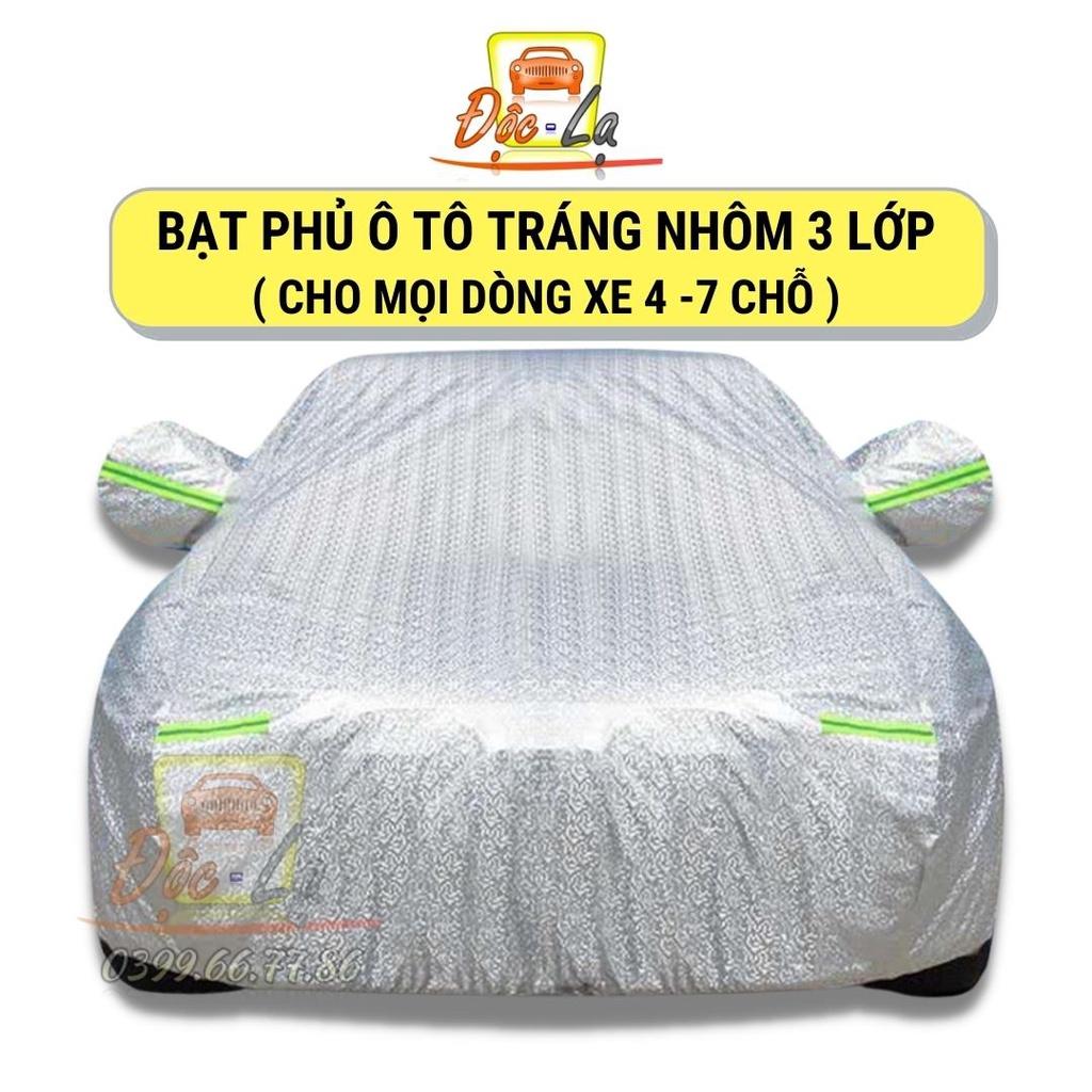 Bạt phủ xe ô tô cao cấp, cho xe ô tô 4 chỗ đến 7 chỗ, có phản quang, khóa kéo cánh cửa lái, chống nóng, chống nước