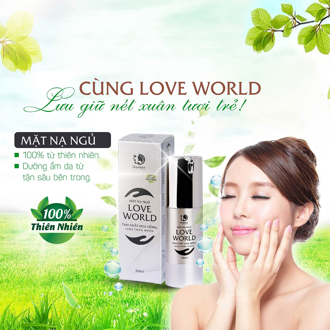 Kem Dưỡng Da Ban Đêm Cho Da Dầu Mụn Mặt Nạ Ngủ Dưỡng Ẩm Thải Độc Cung Cấp Collagen Chống Lão Hóa Da Mặt Sáng Trắng Căng Mịn Ngừa Mụn Trứng Cá Mặt Nạ Ngủ Cho Da Khô Tinh Chất Hoa Hồng Love World Hoàn Toàn Thiên Nhiên