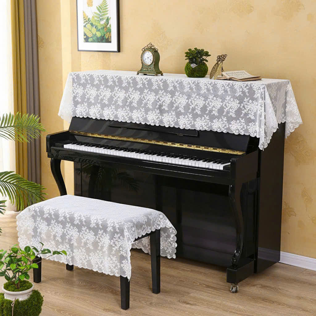 Khăn phủ đàn piano cơ đàn piano điện tử 88 phím cổ điển sang trọng trang trí noel giáng sinh Tết năm mới sinh nhật - Hàng chính hãng
