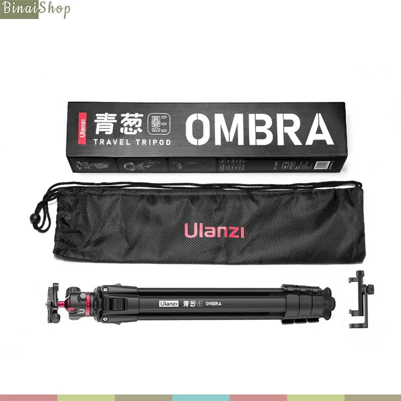 Ulanzi Ombra Xiang - Chân Đế Tripod Dành Cho Máy Ảnh, Điện Thoại, Tải Trọng 6 Kg, Ballhead Xoay Và Tháo Rời Linh Hoạt( Tặng Kèm Kẹp Điện Thoại) - Hàng chính hãng