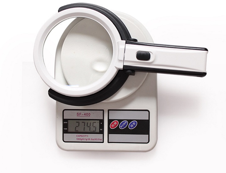 Kính lúp 2in1 để bàn kiêm cầm tay 5X có đèn hỗ trợ sửa chữa linh kiện điện tử