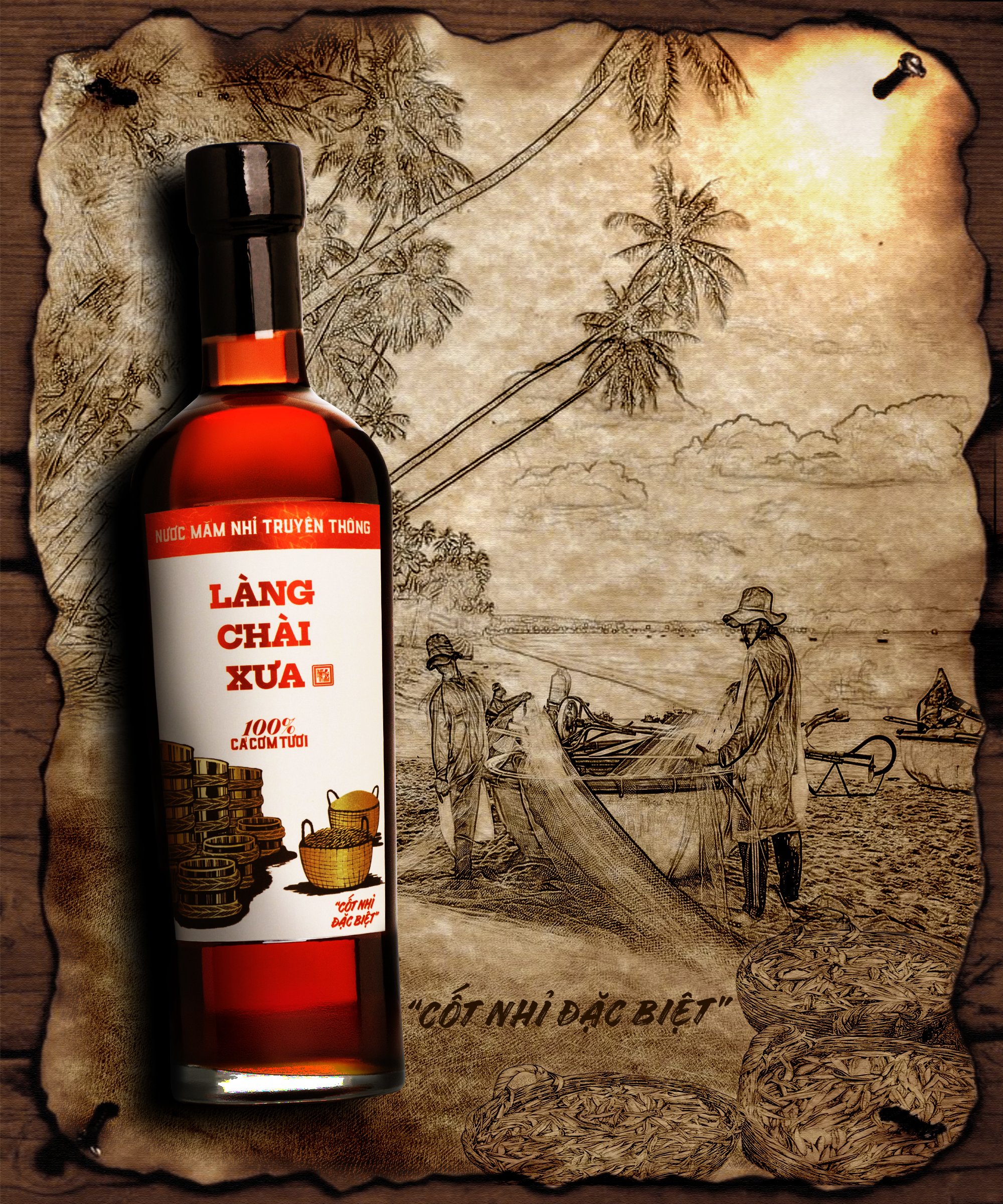 Đặc Sản Phan Thiết - NướC MắM Nhỉ Làng Chài Xưa Truyền Thống Nhãn Đỏ Thùng 6 Chai Thủy Tinh 500Ml Cốt Nhỉ Đặc Biệt Vị Đậm Đà Gu Ông Bà Xưa Nước Mắm Nguyên Chất Sạch Nước Mắm Nhĩ Từ Thùng Lều Gỗ 100% Cá Cơm Tươi Muối Tinh Khiết Không Chất Bảo Quản