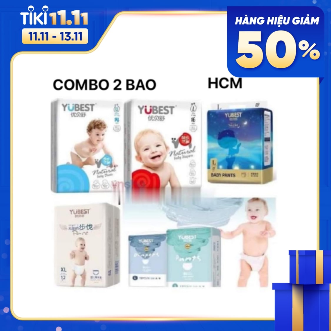 Com bo 2 bich ta quan yubest angel size l 60 mieng 9-14kg