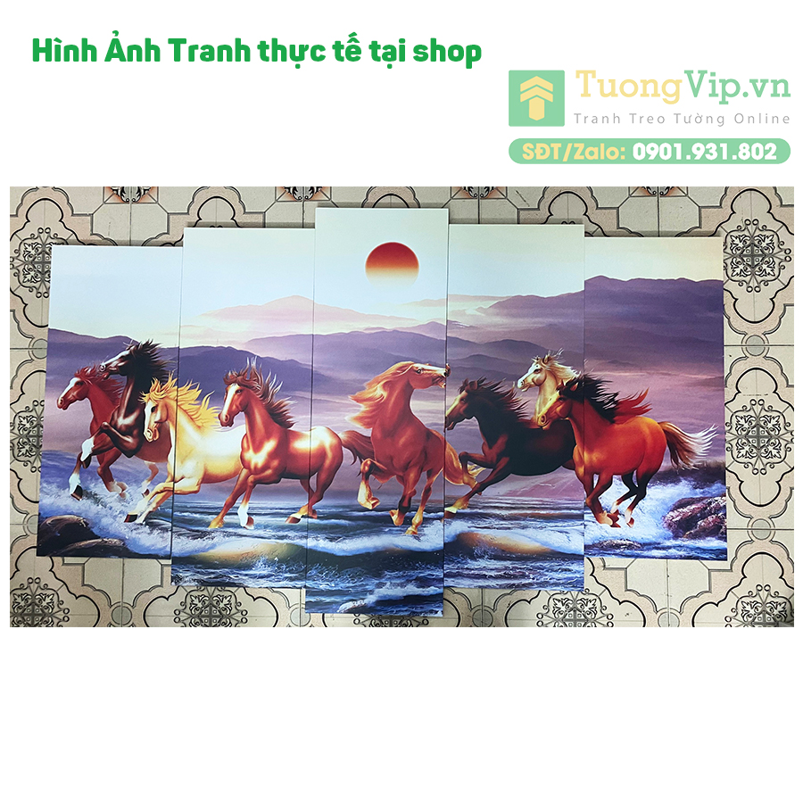 Tranh Gỗ Cao Cấp - Tranh Treo Tường Mã Đáo Thành Công 11 (Bộ 5 tấm)