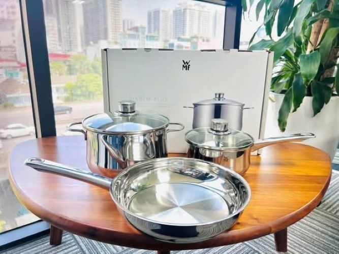 BỘ NỒI WMF DIADEM PLUS 3 MÓN CÓ CHẢO Hàng chính hãng