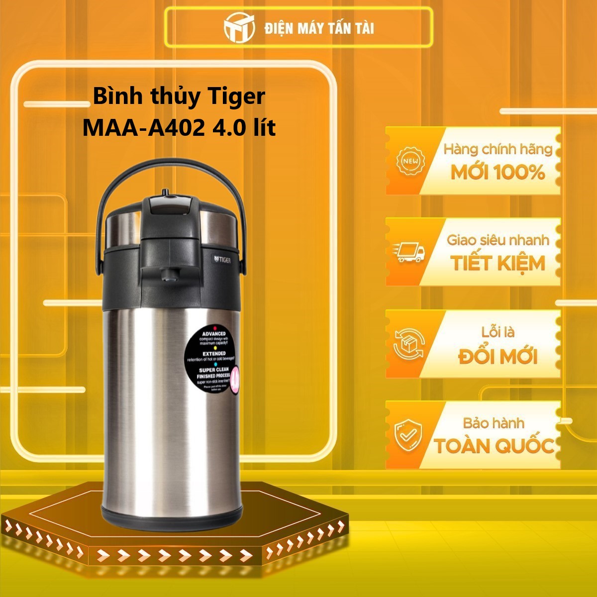 Bình thủy Tiger MAA-A402 4.0 lít - Hàng chính hãng