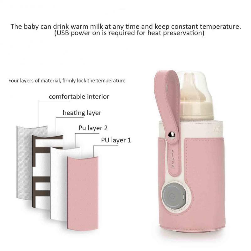 Sữa Bình Bình Nóng Lạnh Cho Bé Túi Làm Lạnh Thông Minh USB Du Lịch Sữa Thực Phẩm Làm Nóng Bình Giữ Nhiệt Di Động Túi Đựng Bình Sữa