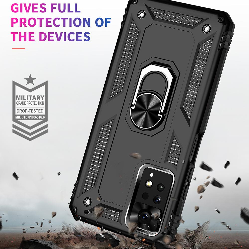 Ốp lưng cho Xiaomi Redmi Note 11 11E Pro 4G 5G chống sốc 2 lớp kèm nhẫn iring làm giá đỡ