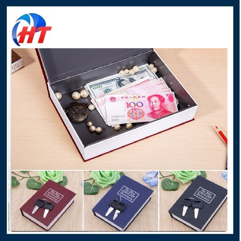 KÉT SẮT KHÓA BẰNG CHÌA KHÓA HÌNH QUYỂN SÁCH MẪU LỚN SIÊU TIỆN DỤNG-HT