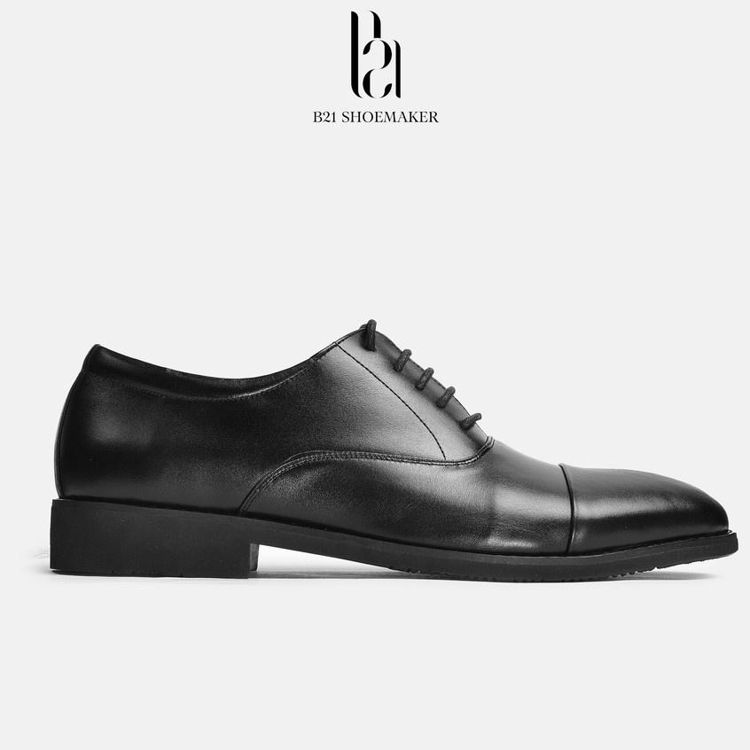 Giày Da Nam Oxford B21 Shoemaker Giày Tây Công Sở Da Bò Cao Cấp Thoáng Khí Tăng Chiều Cao Phong Cách Lịch Lãm Full Box