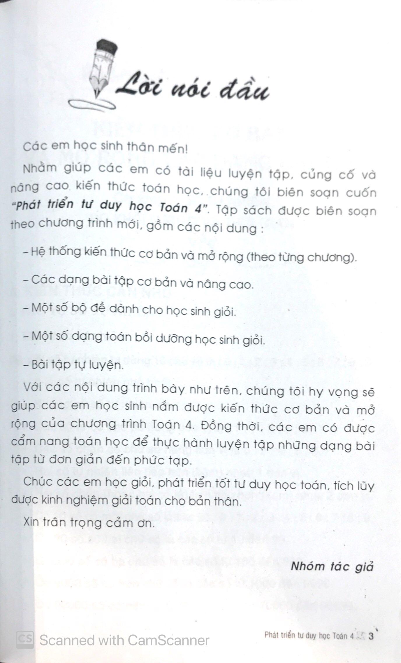 Phát Triển Tư Duy Toán 4 (Tái Bản - Chỉnh Sửa)