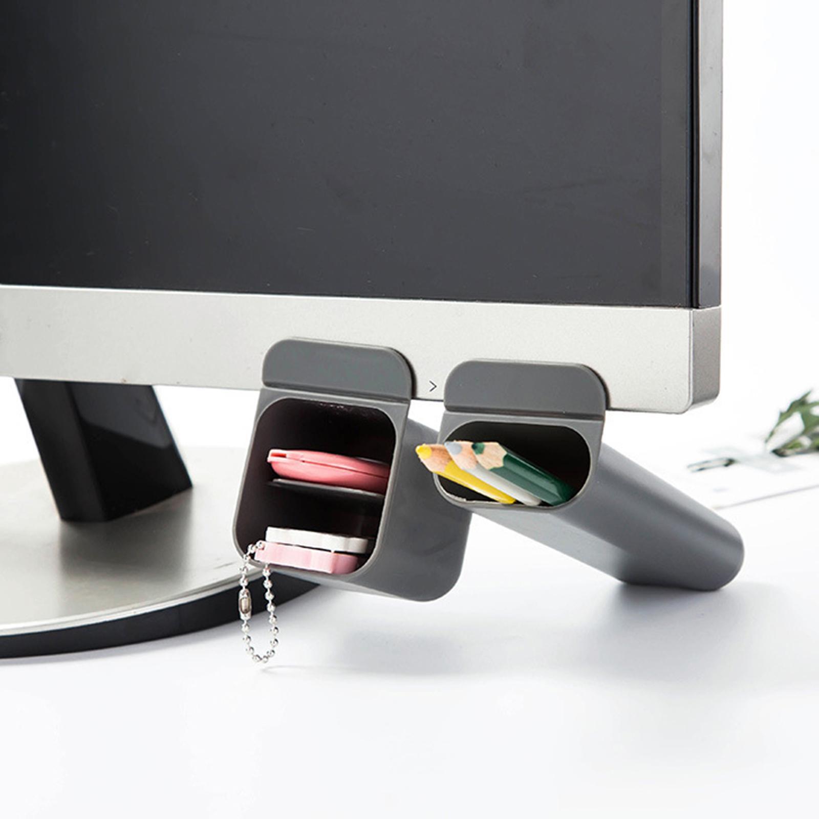 Computer Monitor Pocket Pencil Holder Desktop Accessories Office