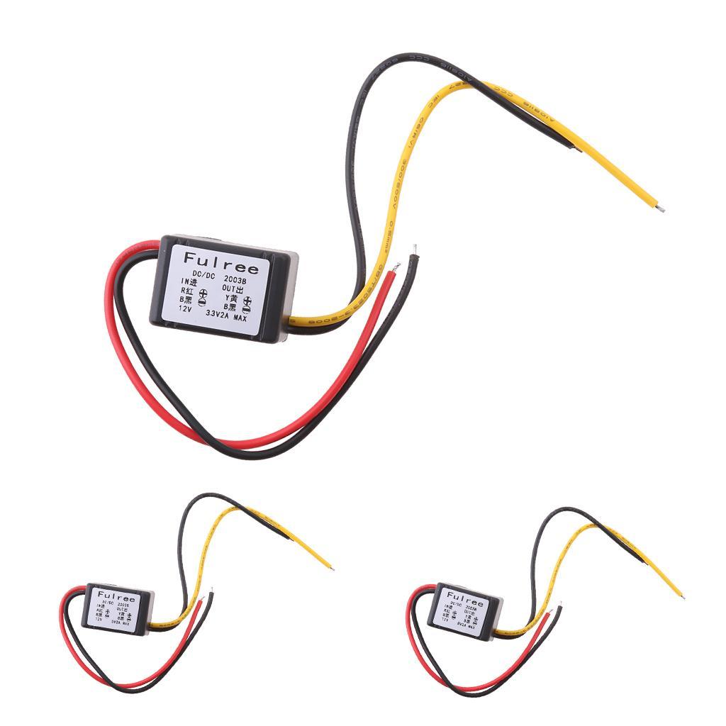 2 Pieces DC-DC Power Module 12V  to 3.3V 2A Car Power Adapter