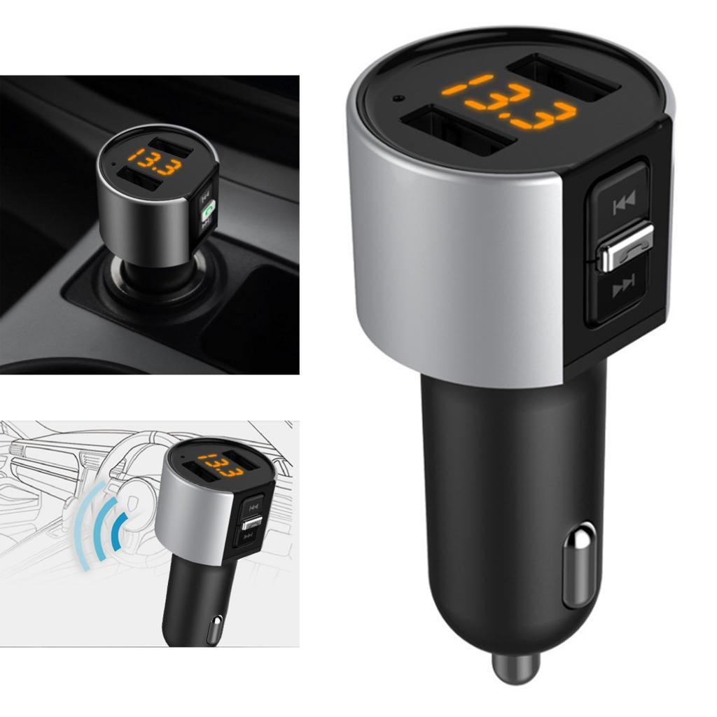 Dual USB 5V 2.4A &amp; 1A Car Bluetooth Transmitter Radio Adapter MP3 Player