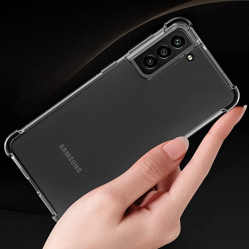 Ốp lưng cho Samsung S21 FE trong suốt chống sốc phát sáng khi bật led