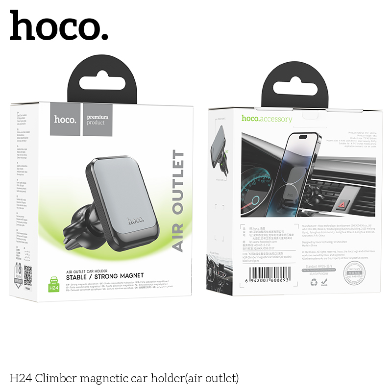 Giá Đỡ Điện Thoại Từ Tính Dành Cho Hoco H24 Gắn Cửa Thoát Khí Trên Xe Hơi Hàng Chính Hãng