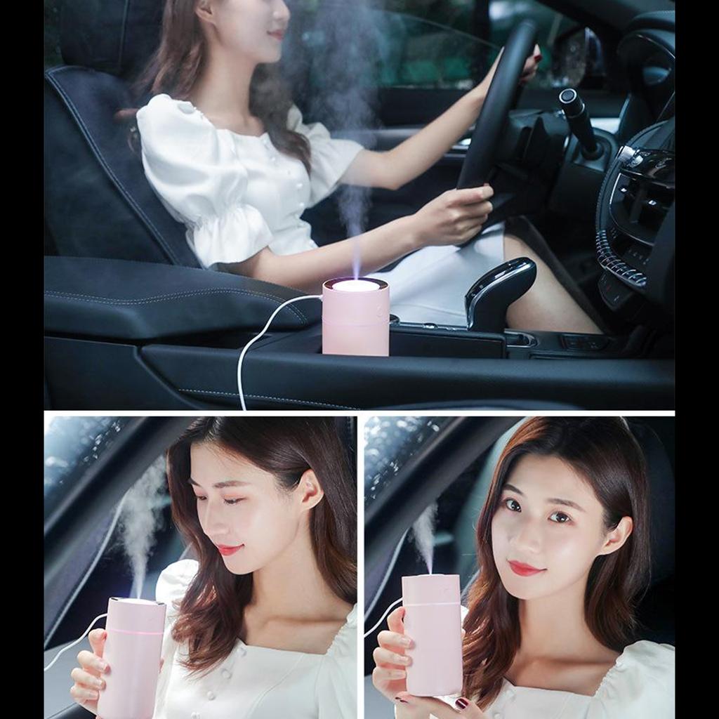 Humidifiers,320ml Ultrasonic Whisper-Quiet Humidifiers for Bedroom with 7 Color LED Display Sleep Timing Mode for Home Baby