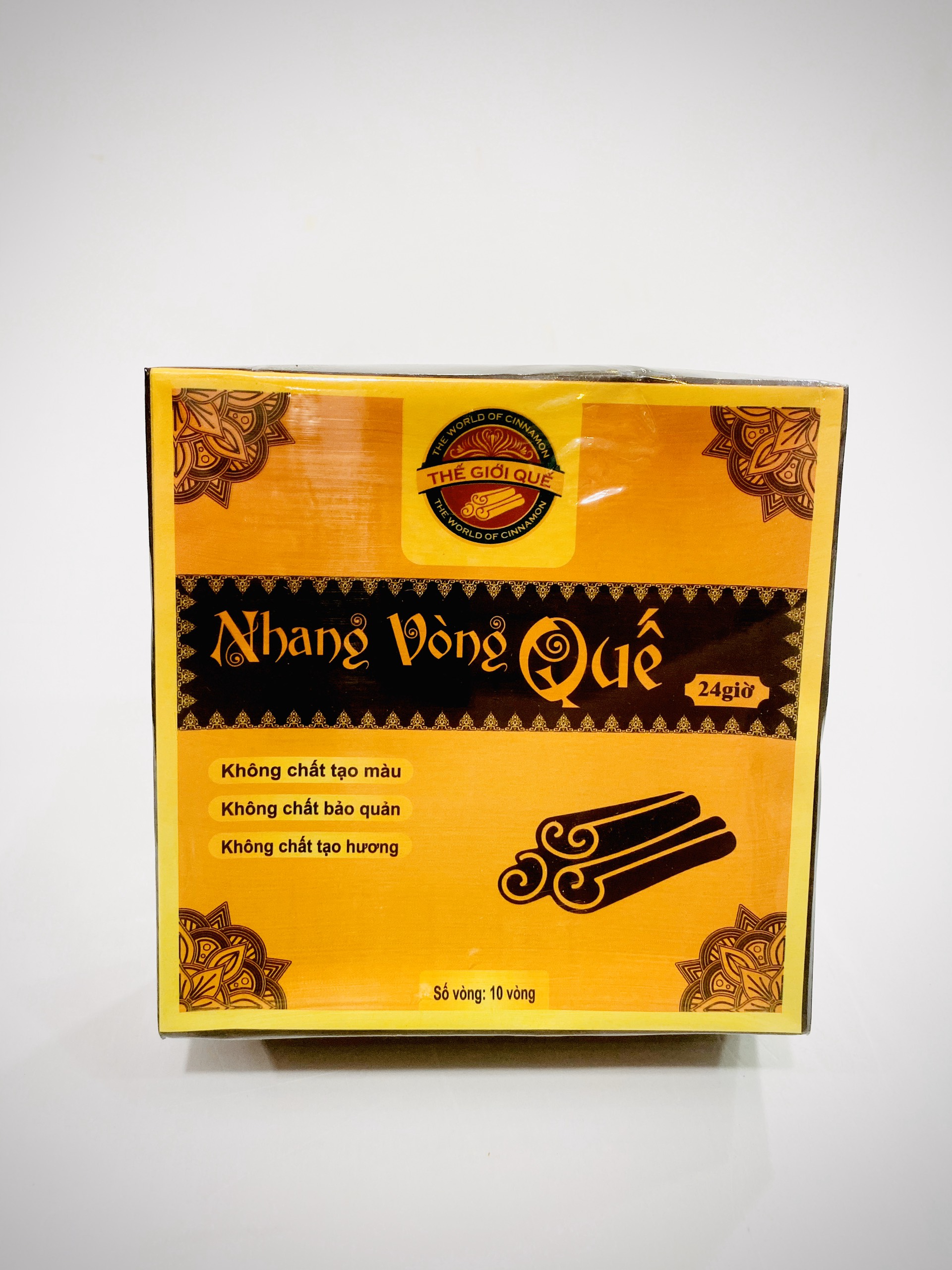 Nhang Vòng Quế Trà Bồng 24 Giờ (1 Hộp 10 Vòng, 1 Vòng Cháy 24 Giờ)